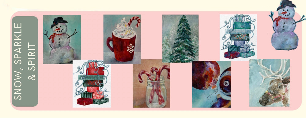 Snow, Sparkle & Spirit  Collection 8-pack cards (4x5.25”)