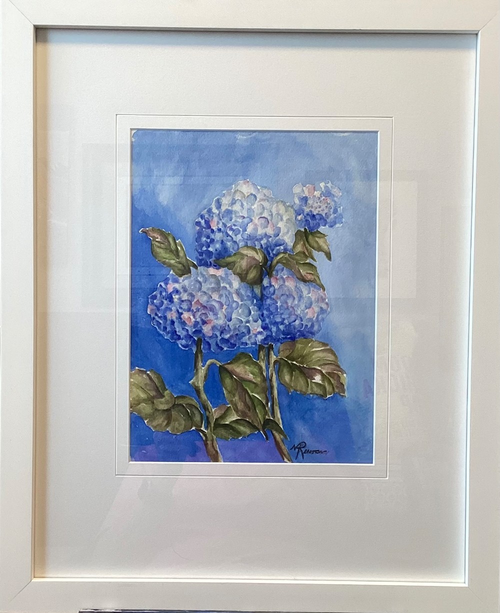 Blue Hydrangeas, 9x12