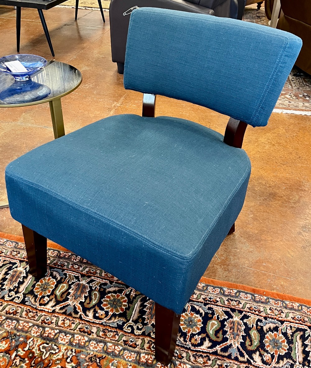 World Market Teal Blue Contemporary Accent Chair 23w 24d 30h