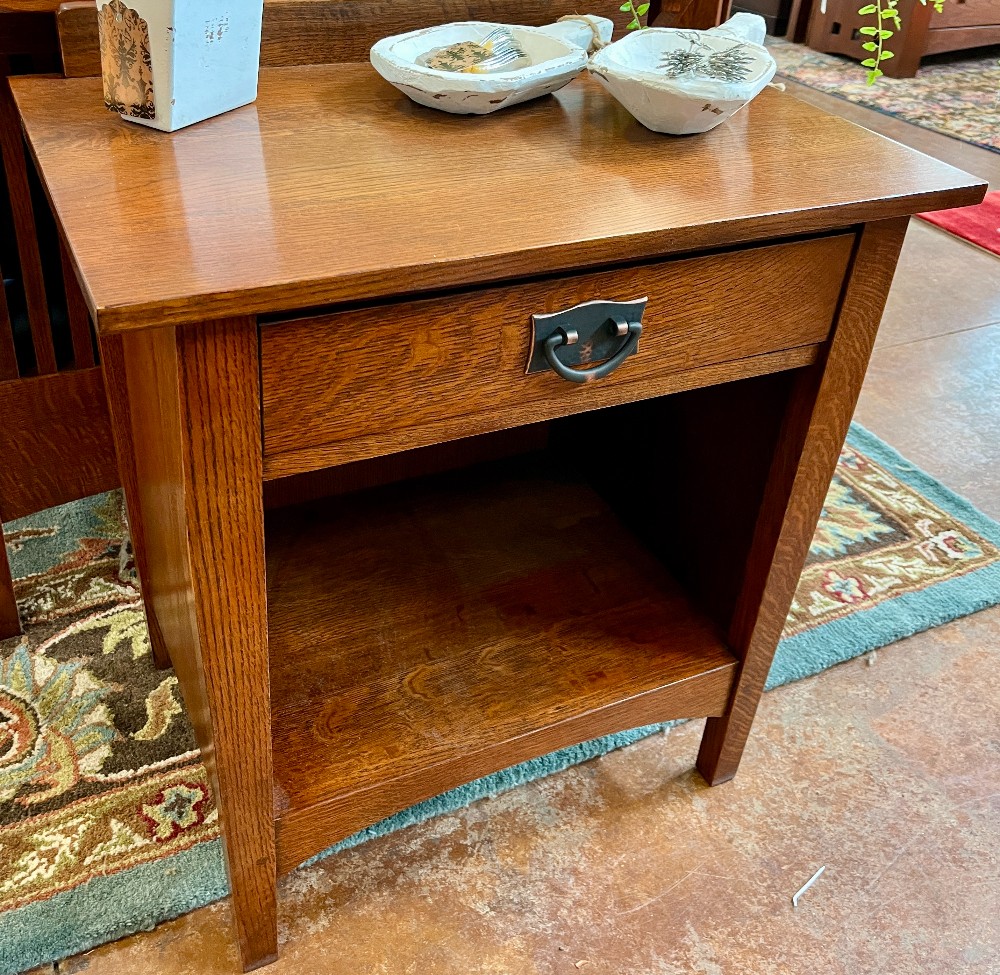 Stickley Open Night Stand w/ Drawer 26w 17d 29h