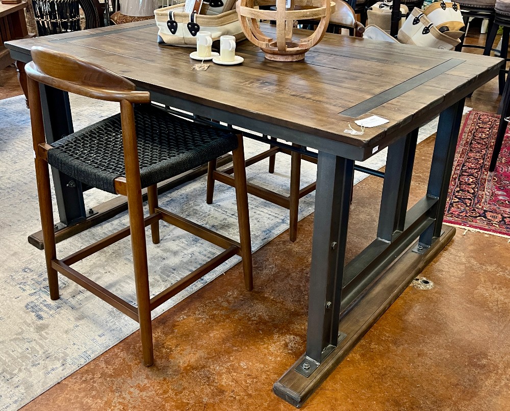World Market Wood / Iron Dining or Craft Table 60 x 40