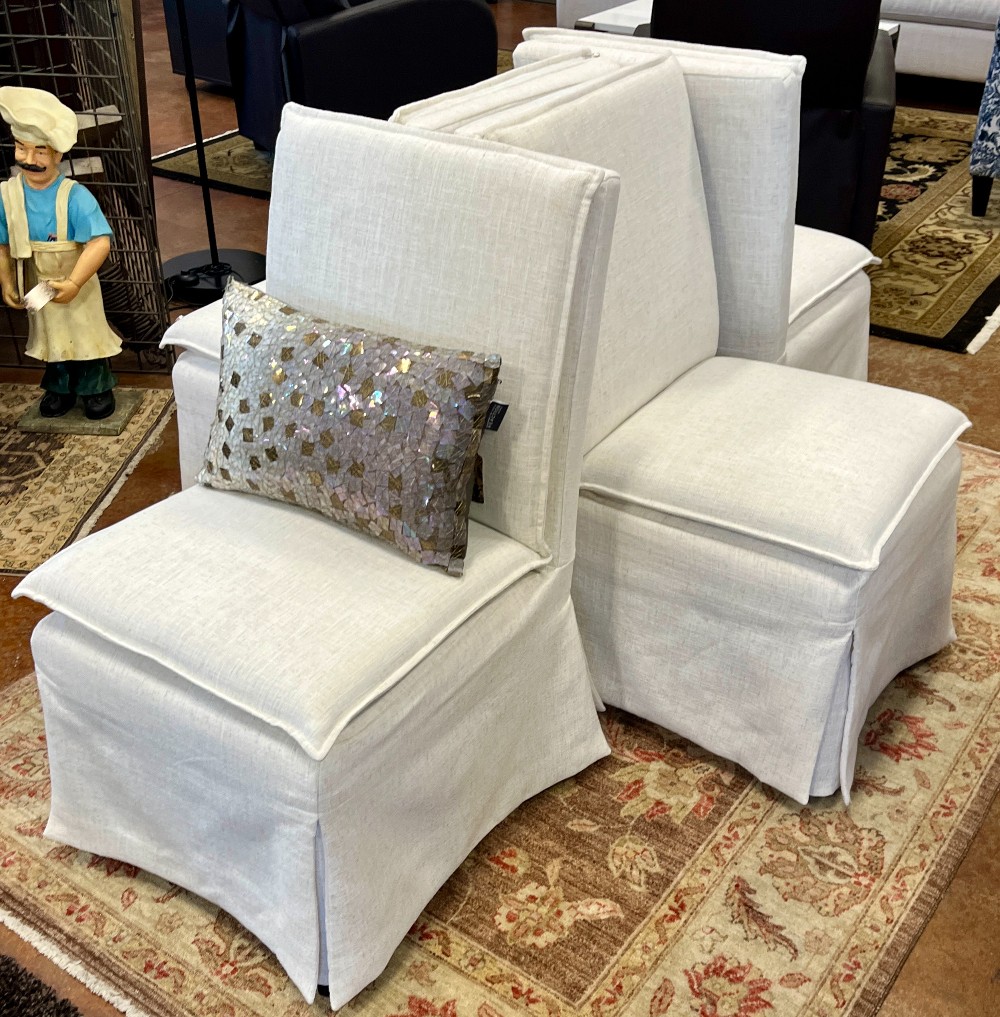Set of 4 Hulala Home Slip Covered Dining Chairs