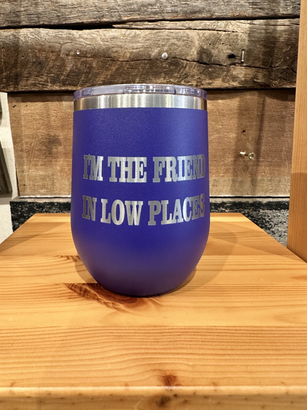 Friend in Low Places Wine Tumbler - Purple