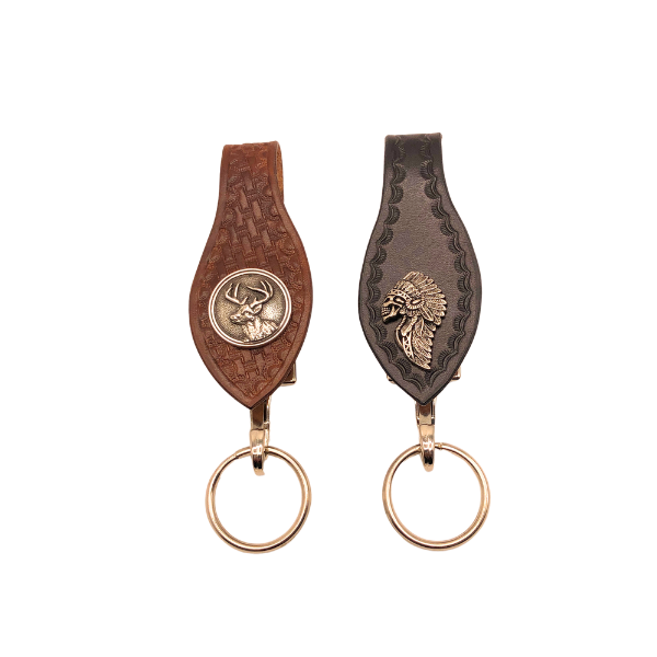 Handmade Leather Belt Hanger Keyring