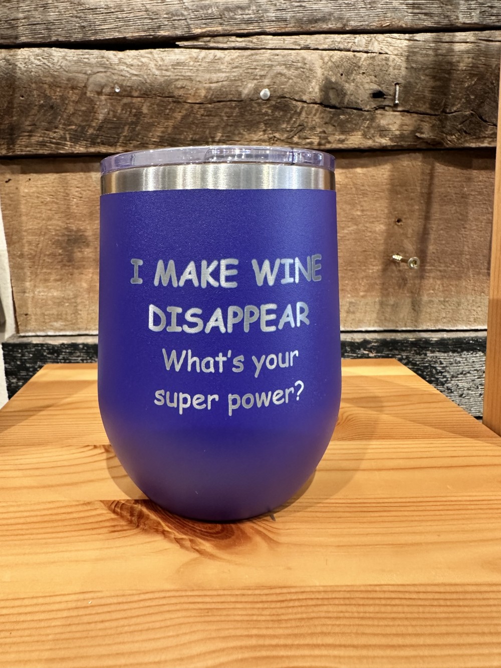 Wine Disappear Wine Tumbler - Purple