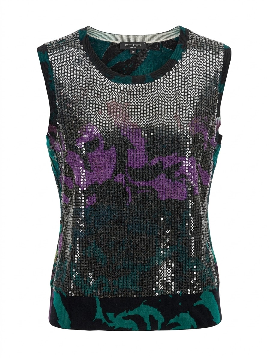 Etro Sequin SL Top, 48