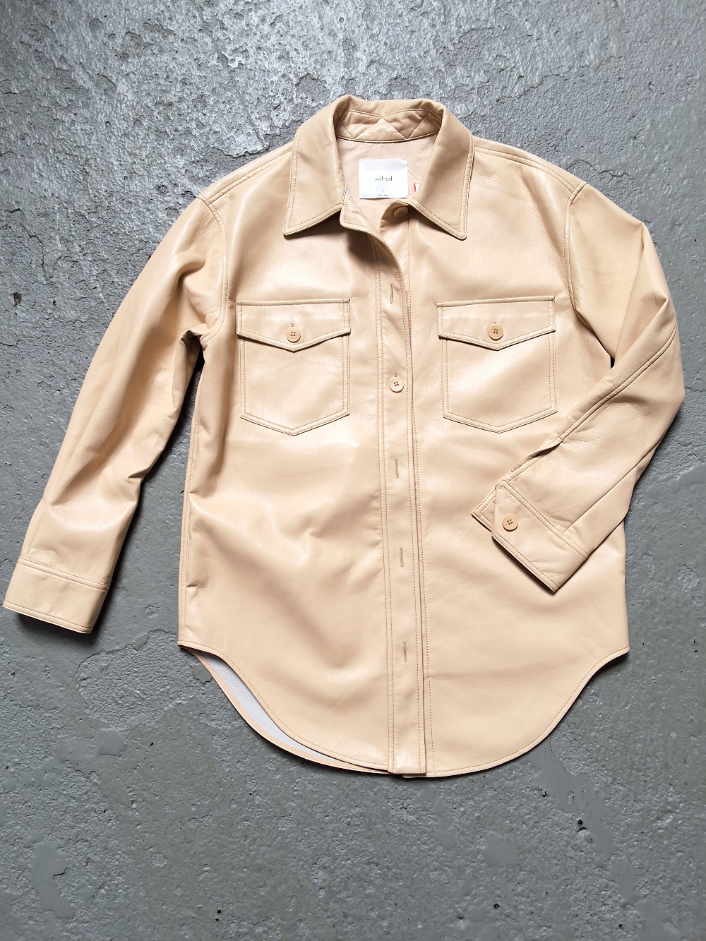 Wilfred Faux Leather Jagger Jacket