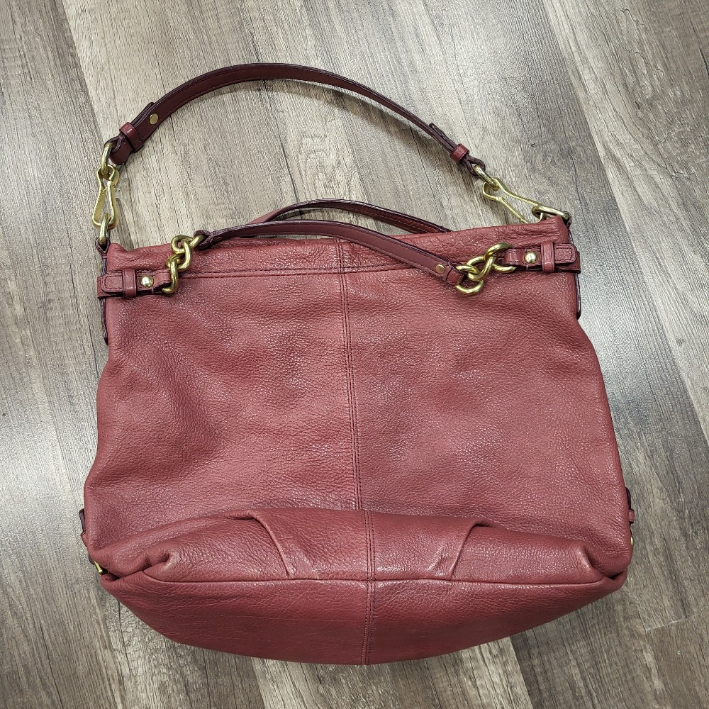 Coach Brooke Hobo Style Handbag Burnt Red