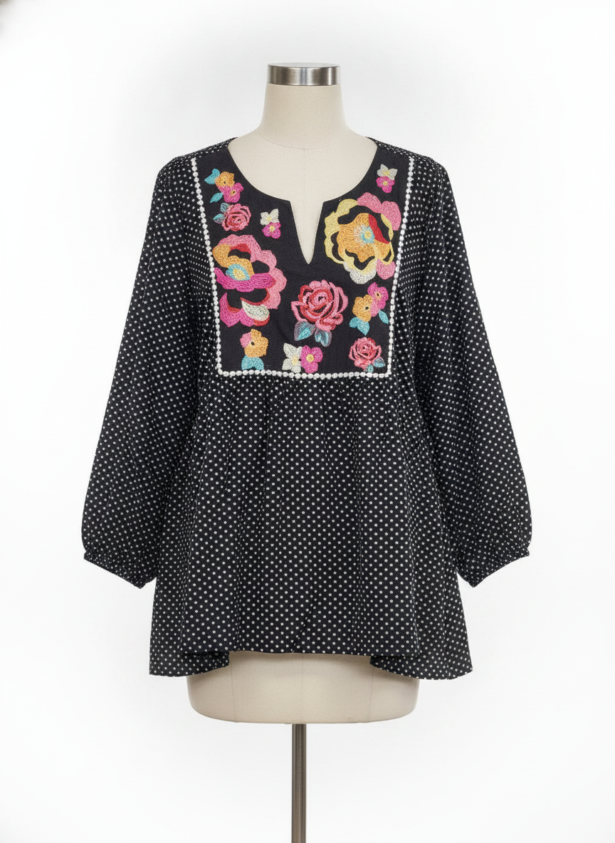Savanna Jane Stitch Design LS Top, 1X