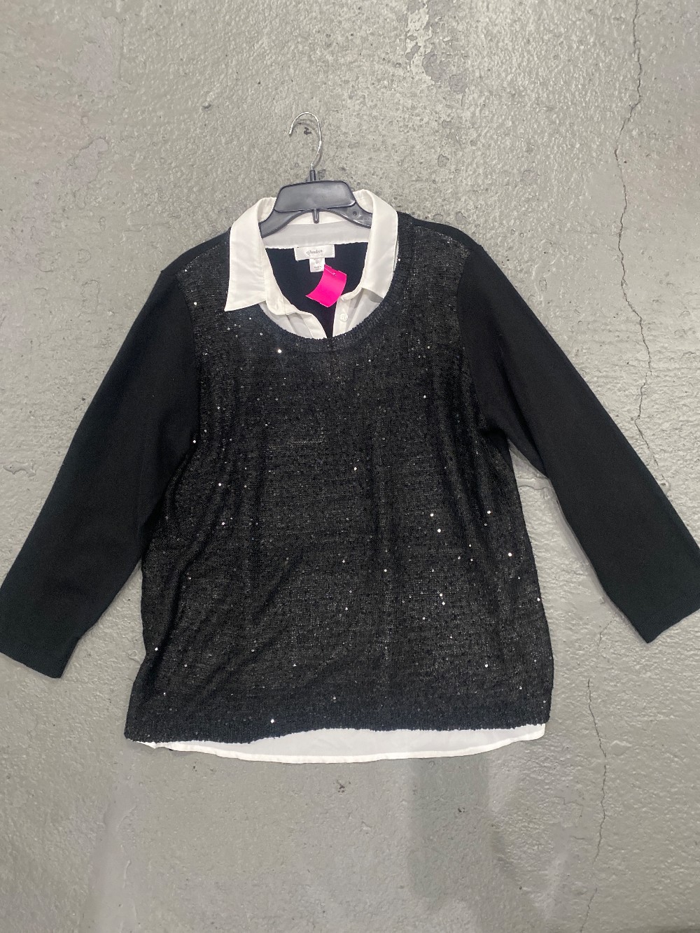 CJ Banks sequin knit lS