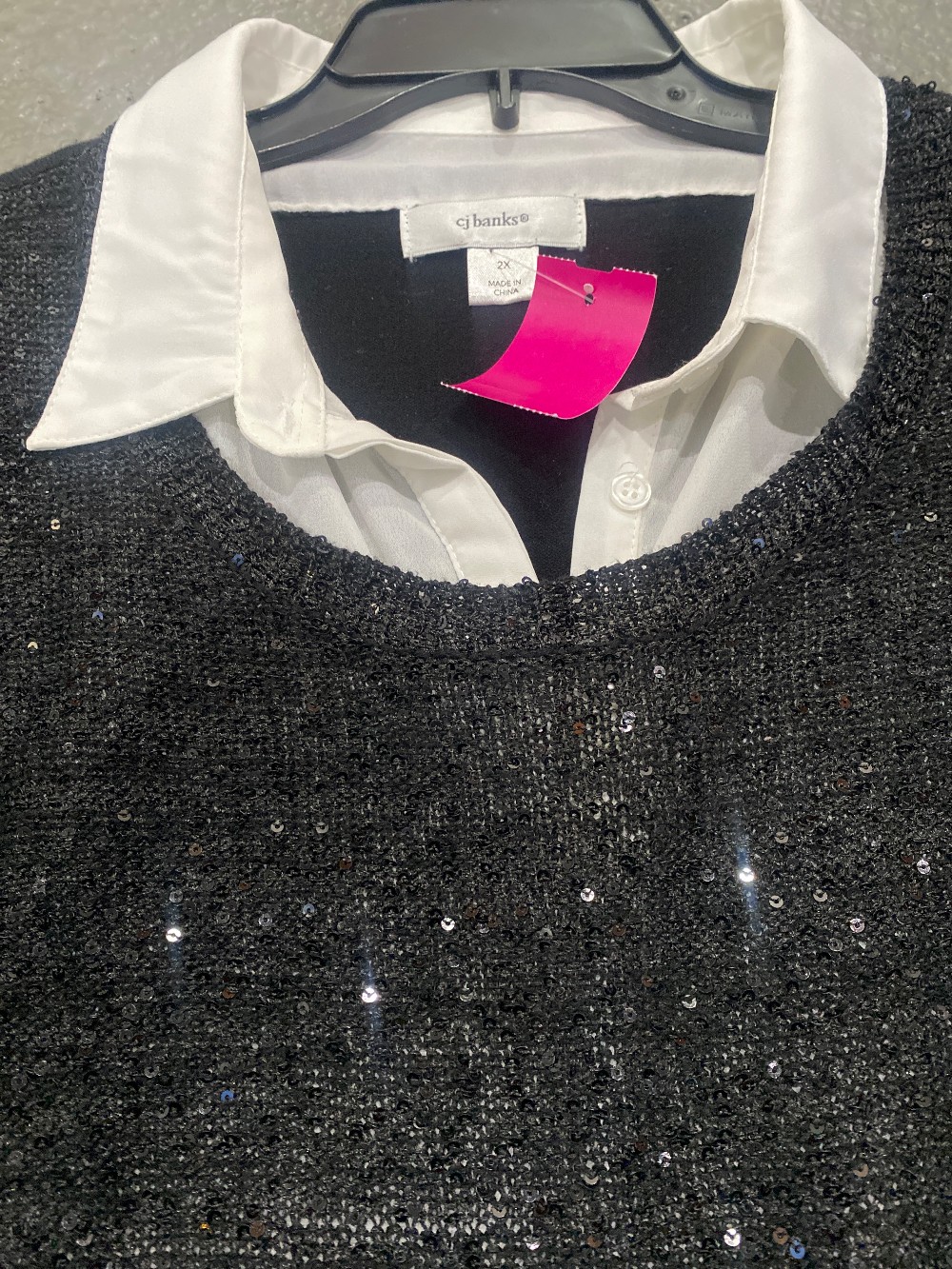 CJ Banks sequin knit lS