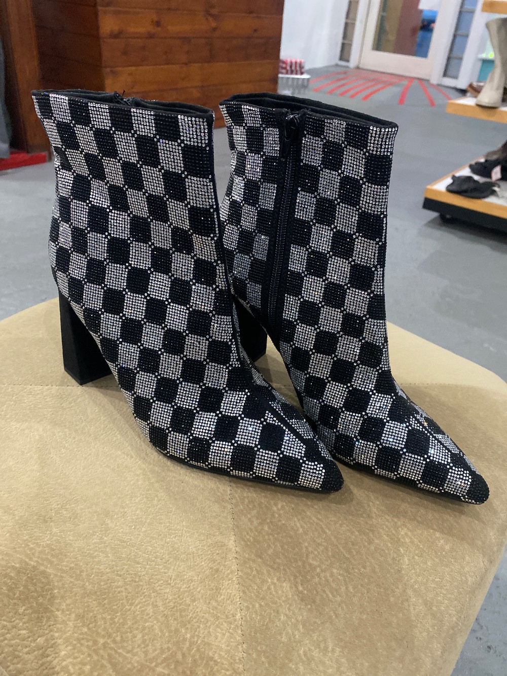 Wild Pair rhinestone ankle booties