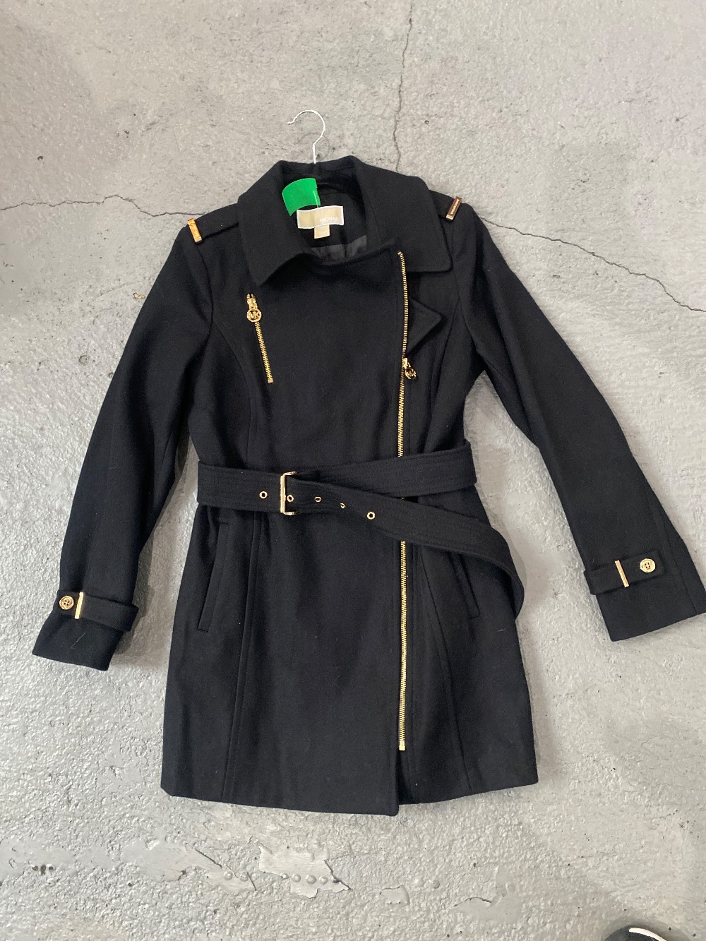 Michael Kors Front Zip Wool Coat