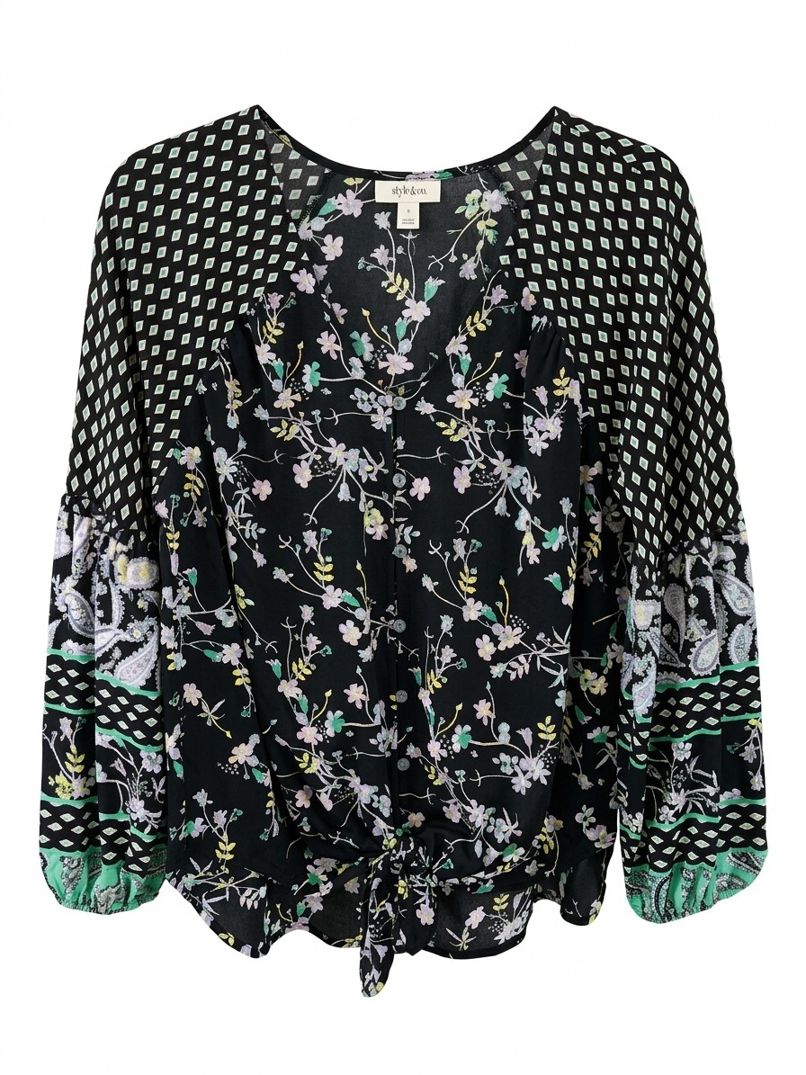 Style & Co floral LS