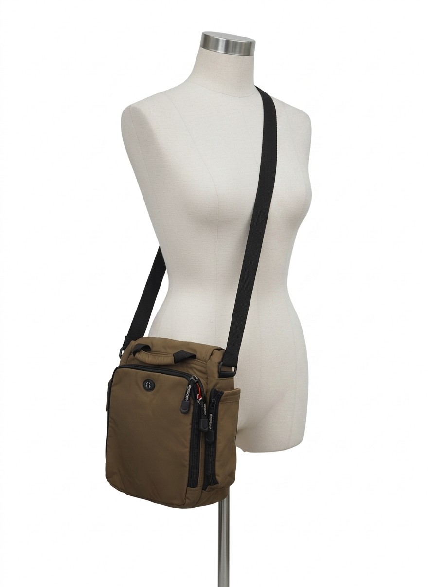Derek Alexander Nylon Crossbody Messenger Bag