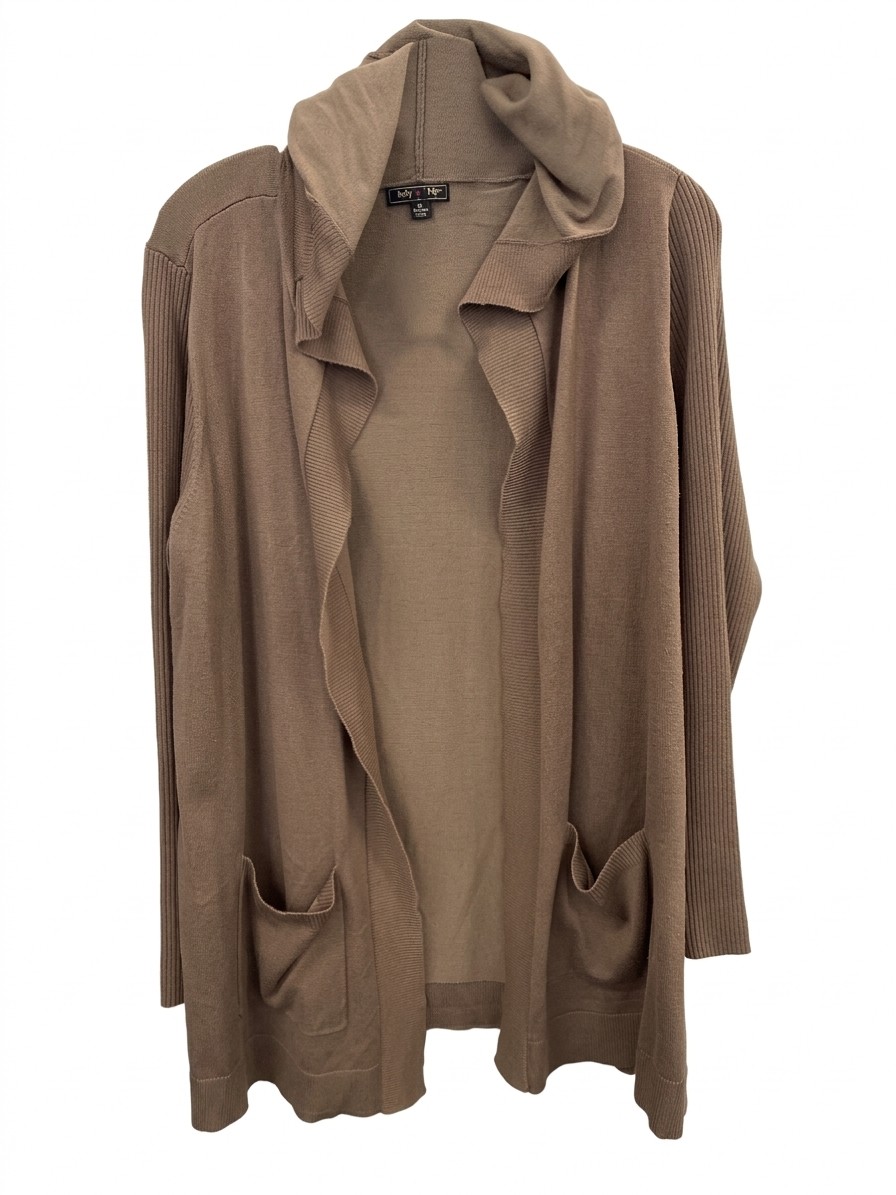 Lety & Me Open Hooded Cardigan, 1X