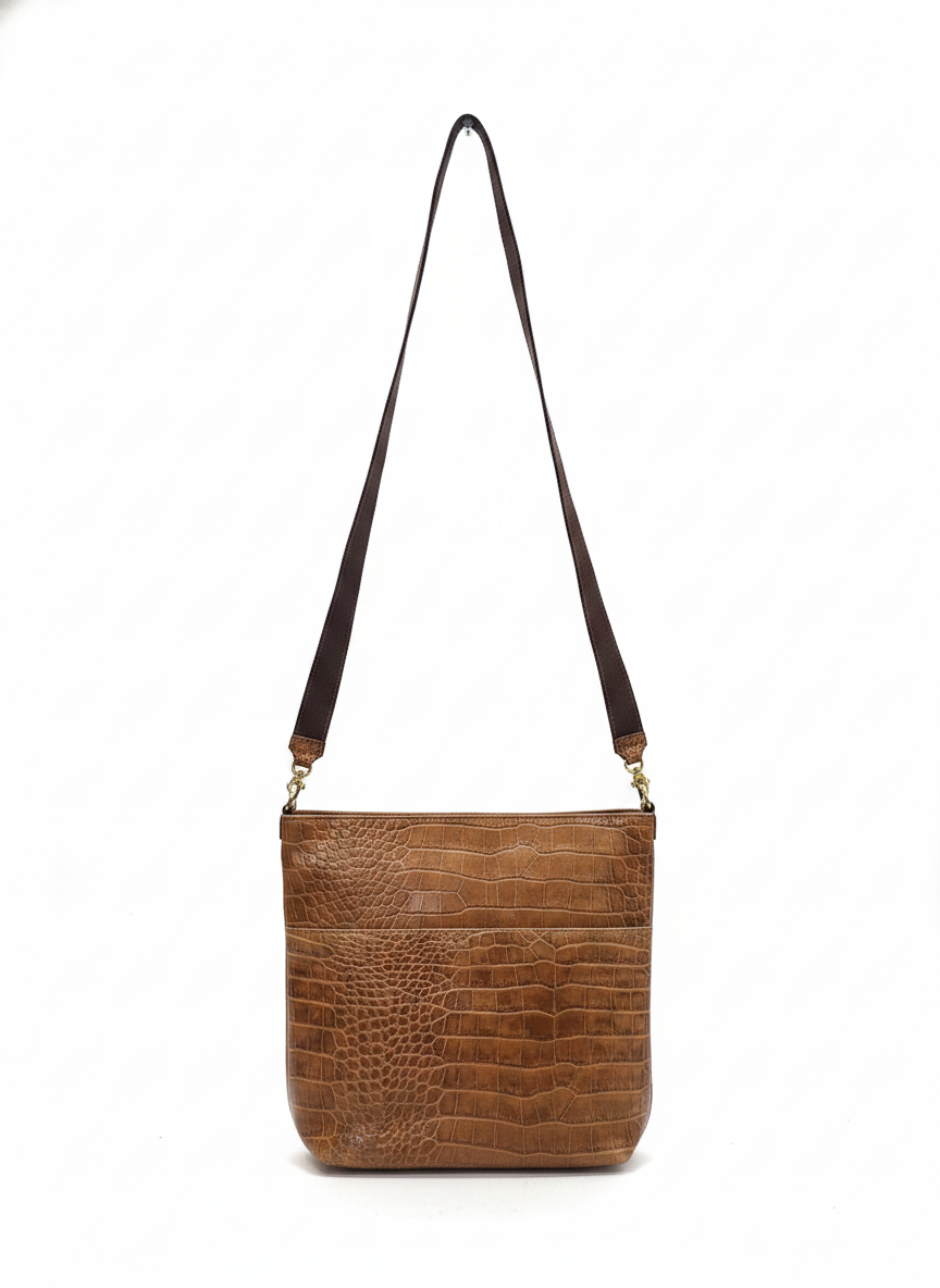 Saks Fifth Avenue Croc Leather Bag