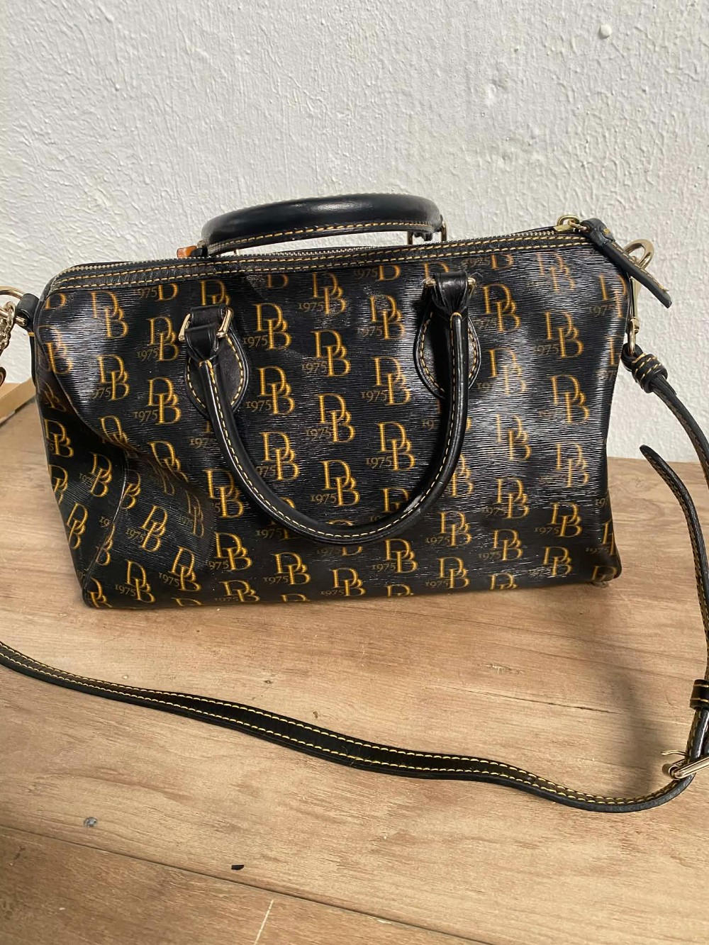 Dooney & Bourke Signature Monogram Coated Satchel
