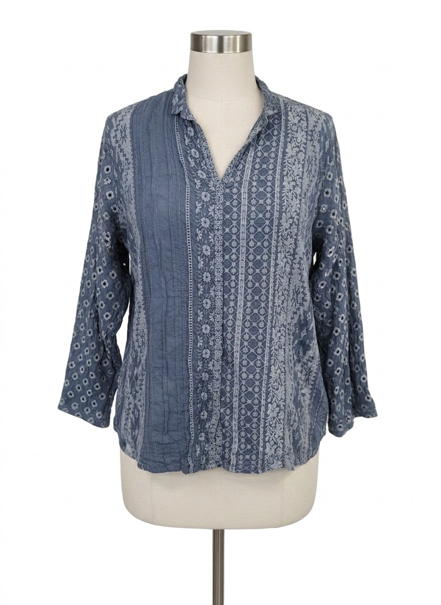 Johnny Was Embroidered LS Top, Large