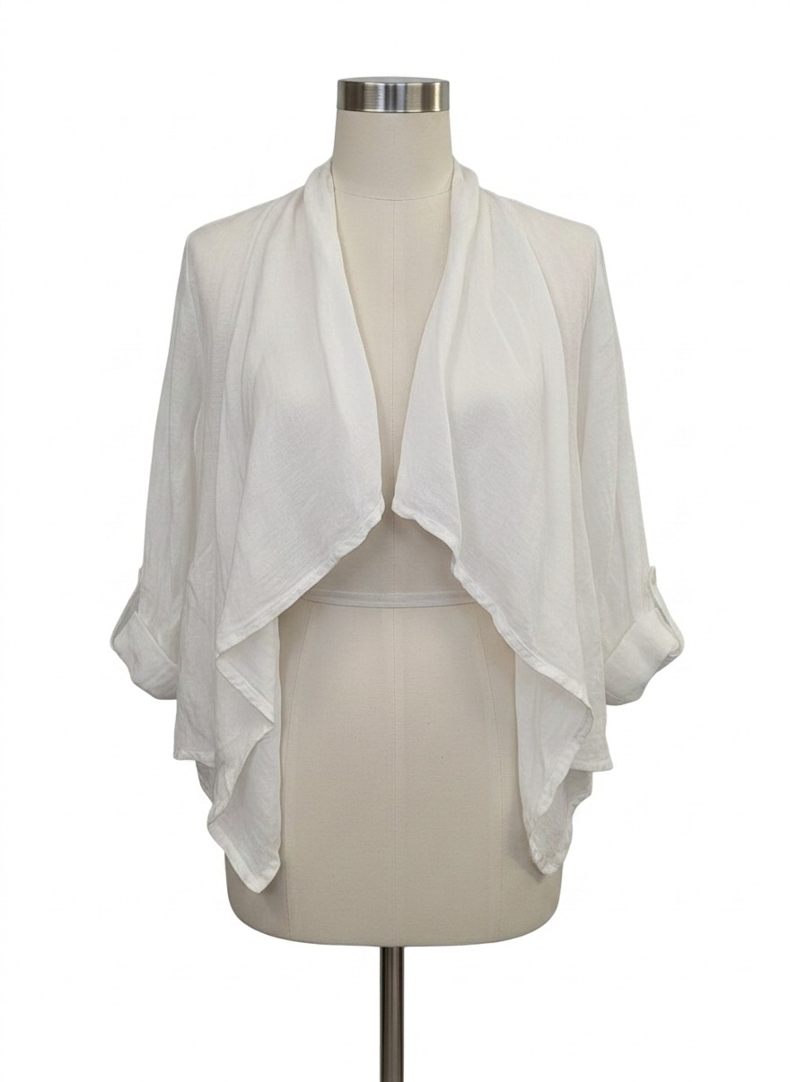 Linen Open Cardi, Small