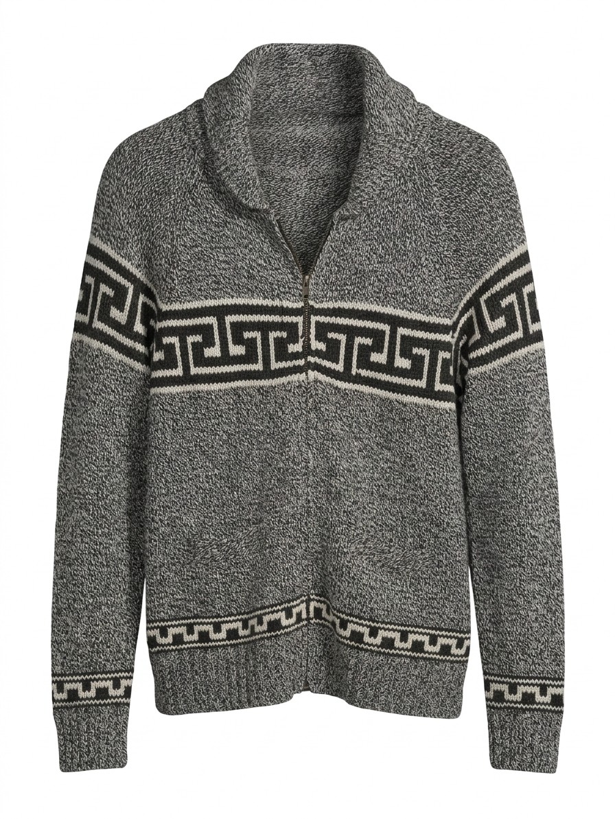 Wind River Zip Up Knit Sweater, Large