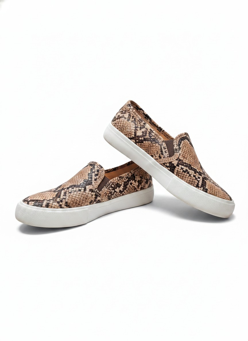 Joe Fresh snake print slip-ons