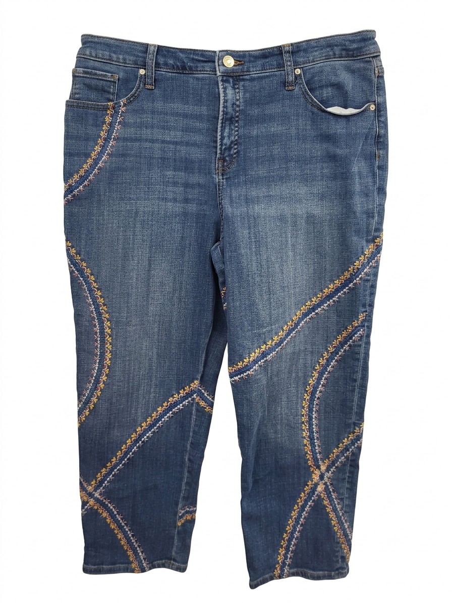 Chicos So Slimming Stitch Jeans, 2.5/14