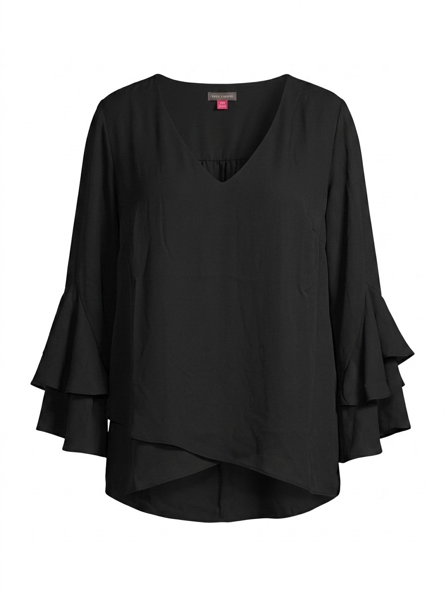 Vince Camuto Ruffle Sleeves Top, 2X
