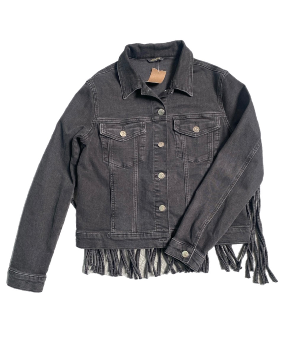 Mavi Gold Fringe Jean Jacket
