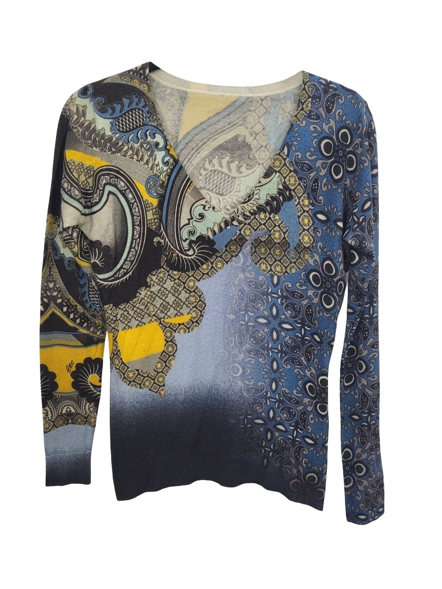Etro Spa Cashmere/Silk LS Top, Medium