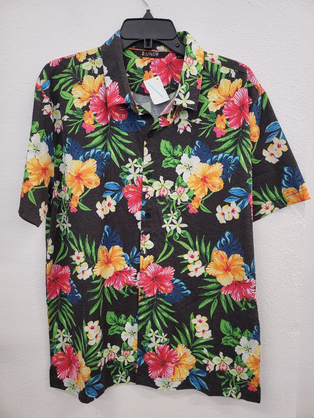 2 UNDR Floral SS BU Shirt, Large