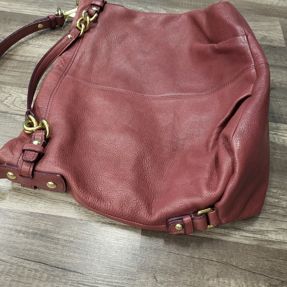 Coach Brooke Hobo Style Handbag Burnt Red