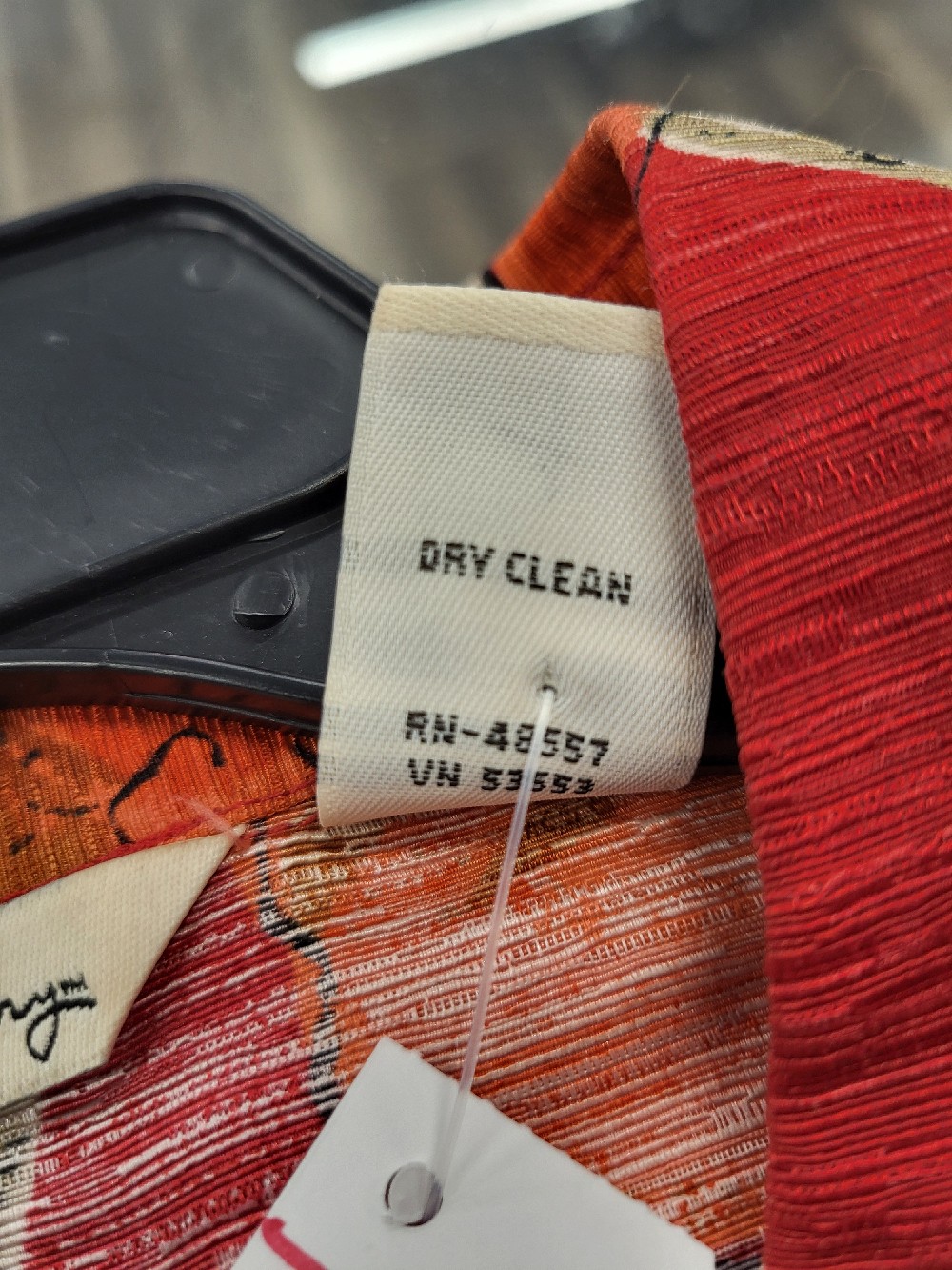 French Laundry Silk/Ramie Blend Floral Print LS BU Top, XL