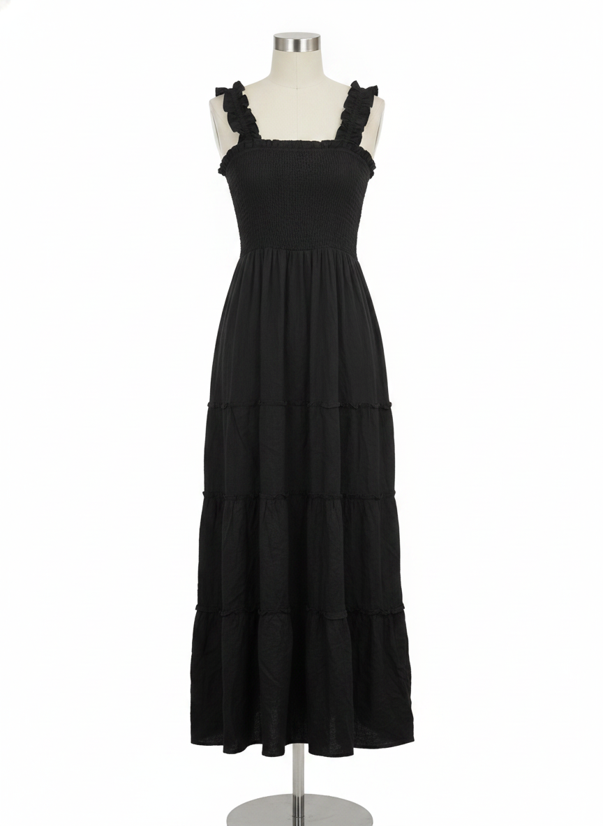 Quince Linen SL Long Dress, Medium NWT