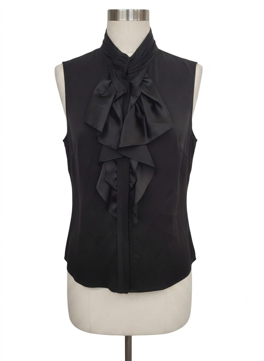 Elie Tahari SL Ruffle BU Blouse, Medium