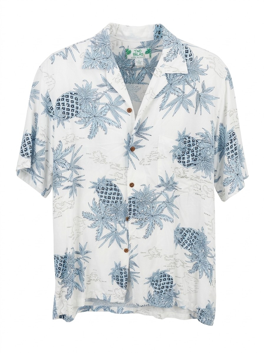 Two Palms Tropical Print SS Shirt, Large