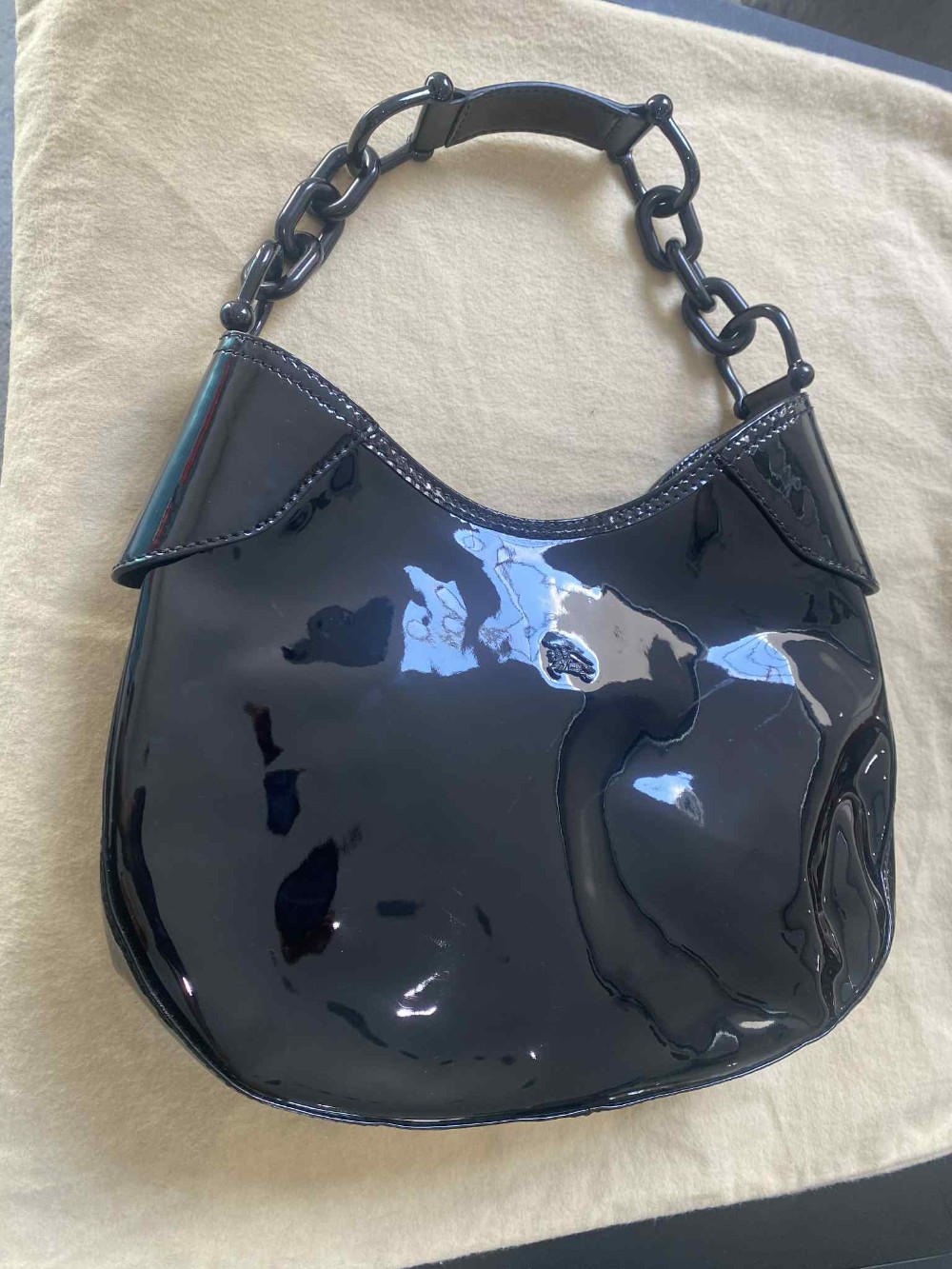 BURBERRY Chain Link Hobo Bag