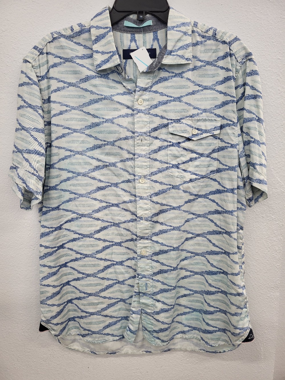 Tommy Bahama Pattern Print SS BU Shirt, Large