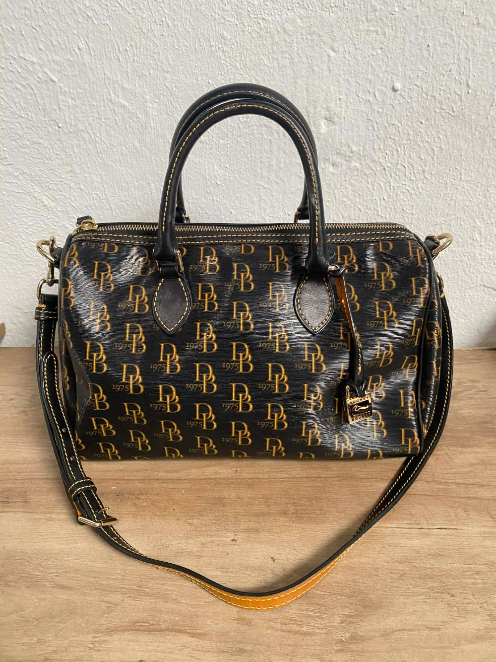 Dooney & Bourke Signature Monogram Coated Satchel