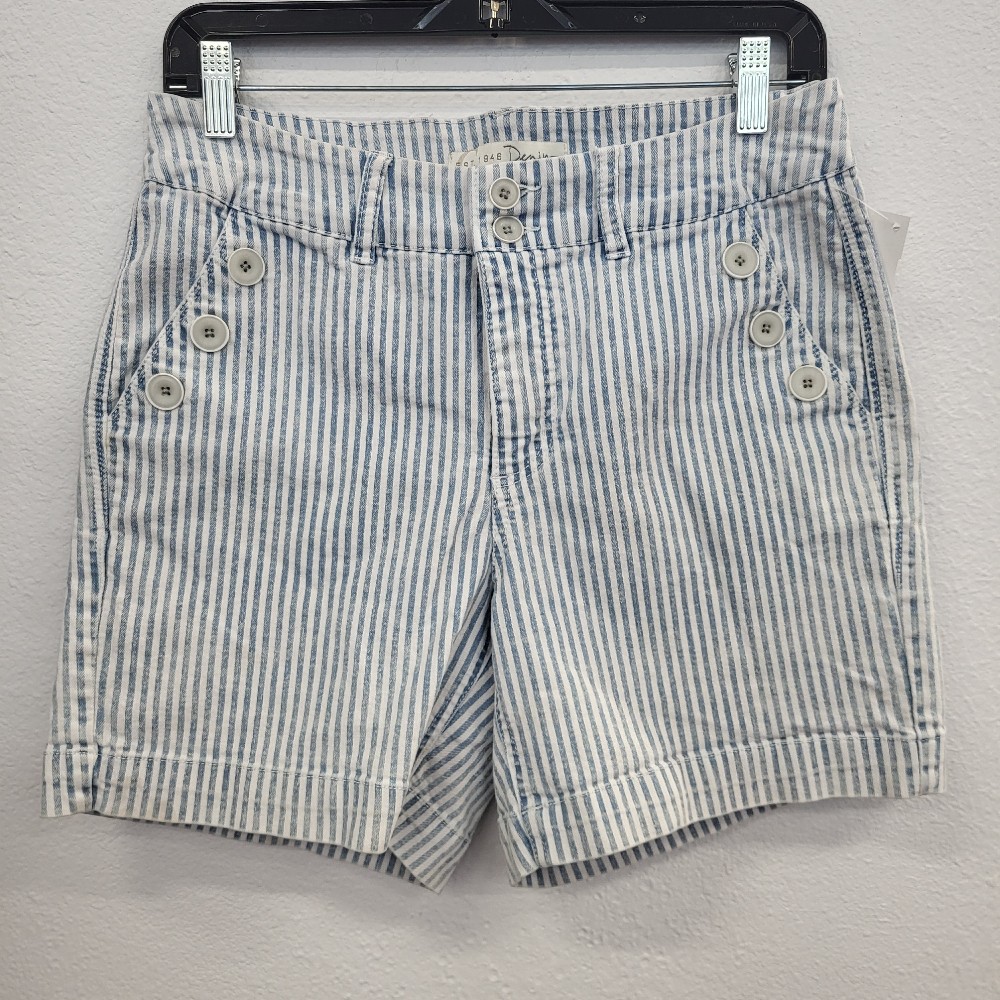 1948 Striped Denim Shorts, 8