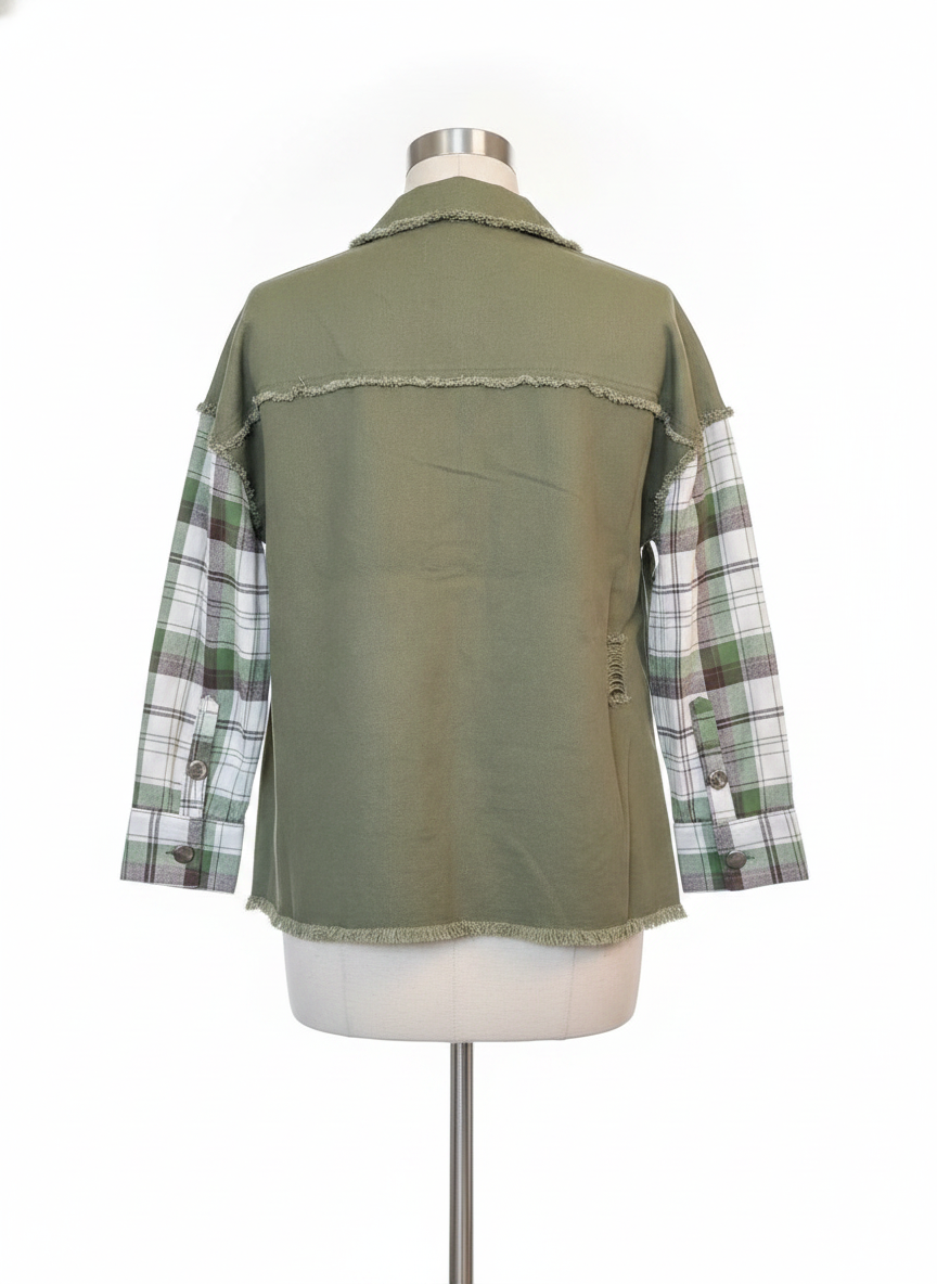 Denim & Plaid Flannel Shacket