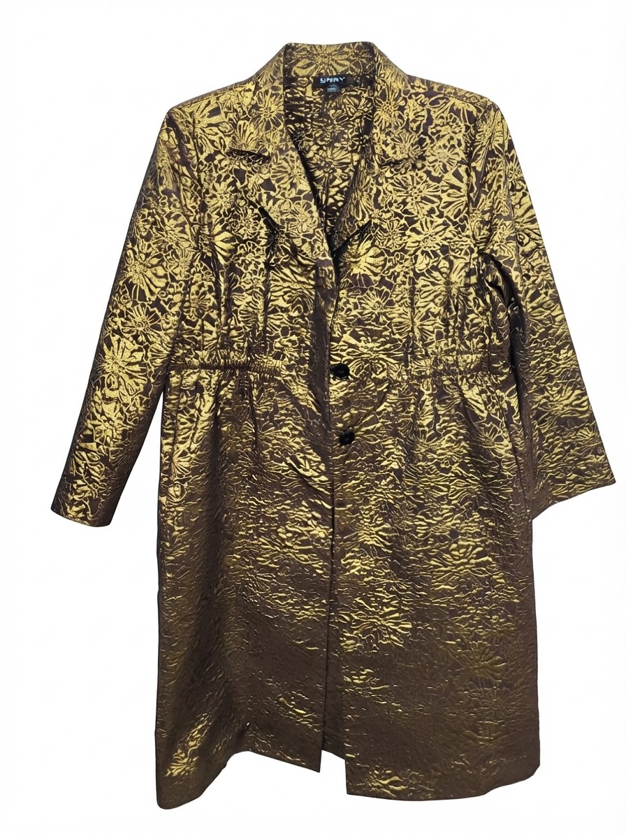 DKNY Gold Embossed  Coat, 10