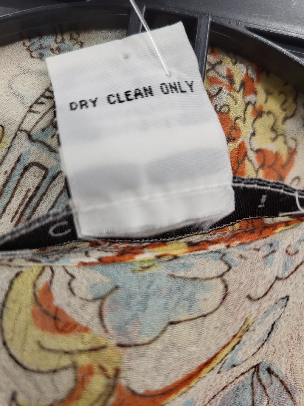 CAbi Sheer Floral Print LS Top, Large