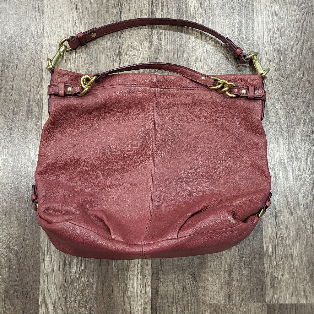 Coach Brooke Hobo Style Handbag Burnt Red