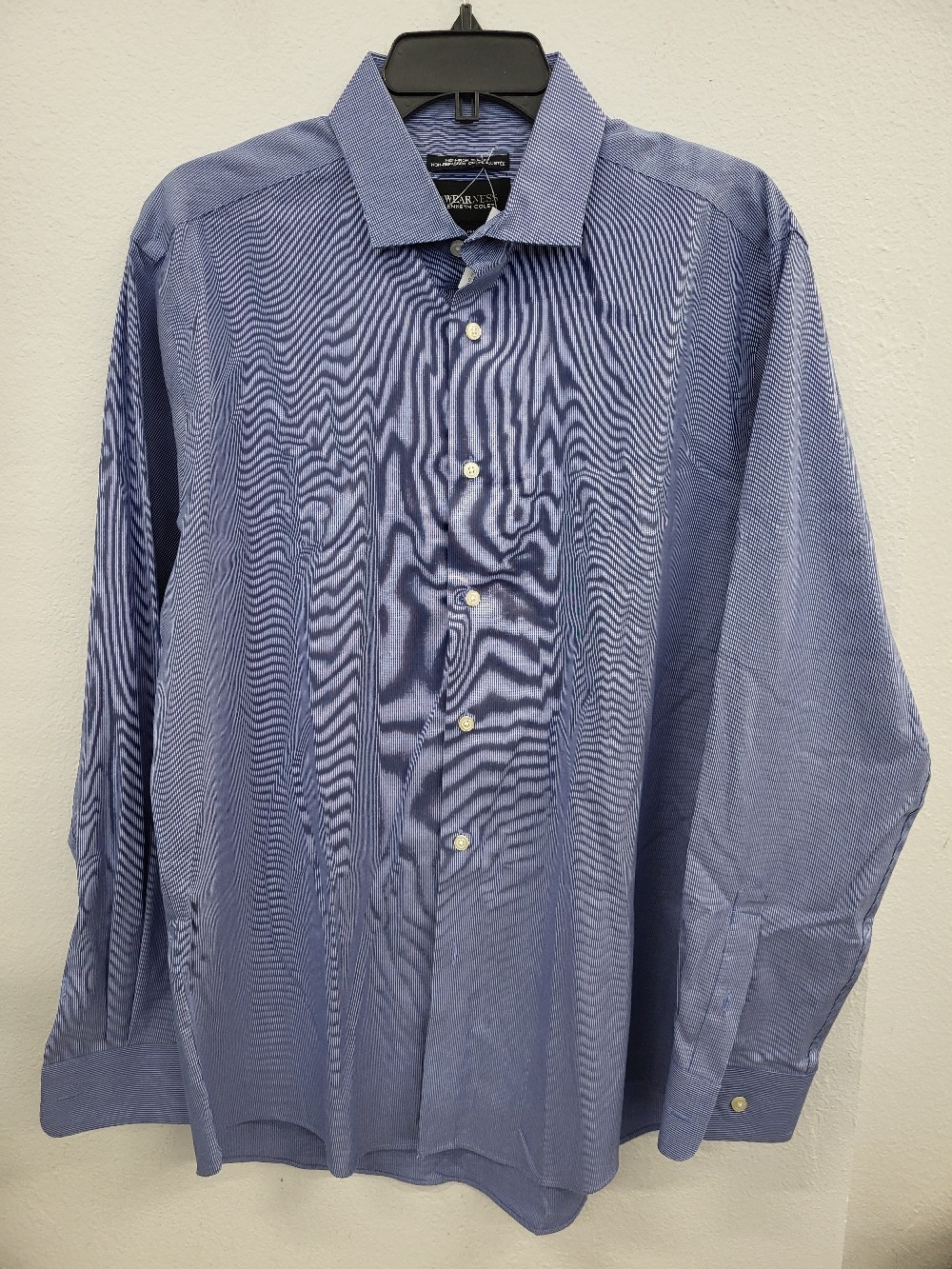 Kenneth Cole Non Iron Slim Fit LS BU Shirt, 16.5