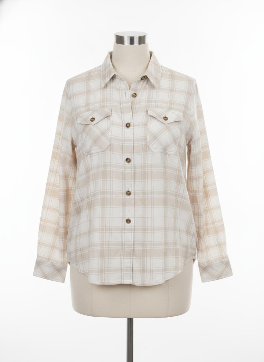 Frank Plaid LS BU Top, XL