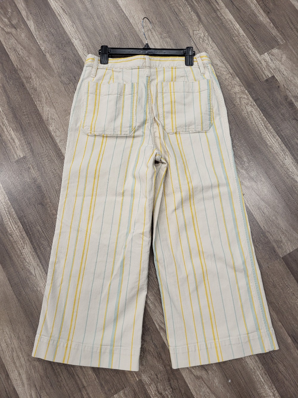 Madewell Vertical Stripe Wide Leg Jeans, 31