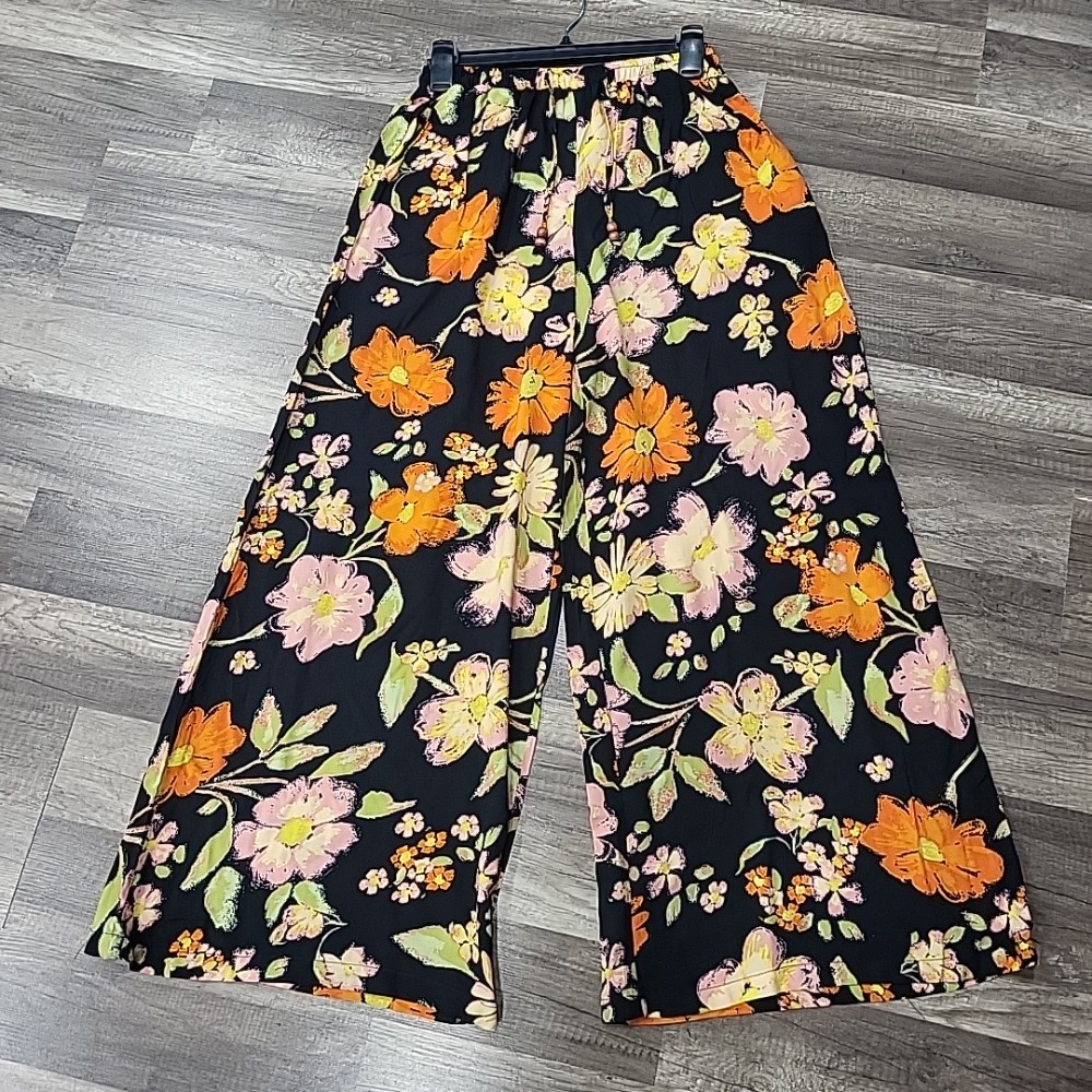 Rachel Zoe Floral Print Wide Leg Pants, XS