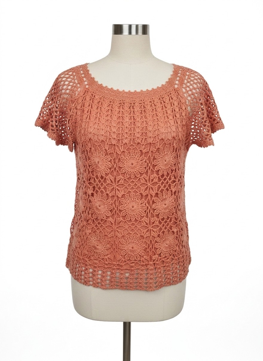 Crochet SS Top, Small