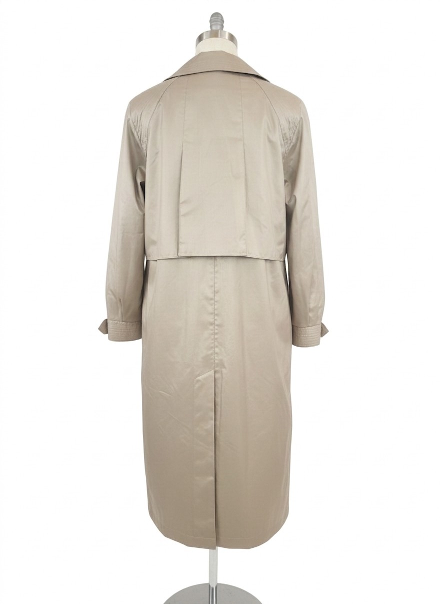 British Mist Shimmery Trench Coat, 12 Petite